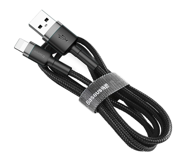 Baseus Kabel Cafule USB-A /Lightning 2.4A QC 3.0 0.5 m czarno-szary - 1502021 - zdjęcie 2